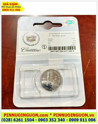 CADIEEAC CR2032, Pin Remote Ôtô CADIEEAC CR2032 lithium 3v, Vỉ 1viên